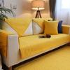 Four Seasons Pure Cotton Sofa Cushions Thickened Anti-Slip Solid Color Sofa Seat Cushions