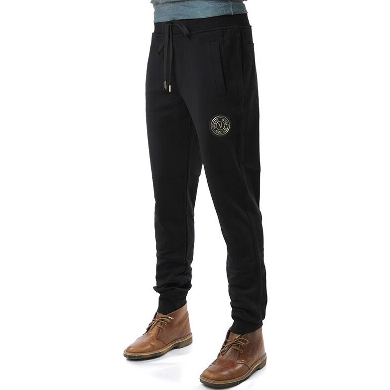 VERSACE JEANS COUTURE SS23 Knitted Sweatpants Men's Black 74GAAY01-CF00Y-899