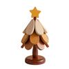 3pcs/set Christmas Tree Coaster Set Wooden Heat-Resistant Trivets Cup Mat with Stand Holder Festival Home Ornament Decoration