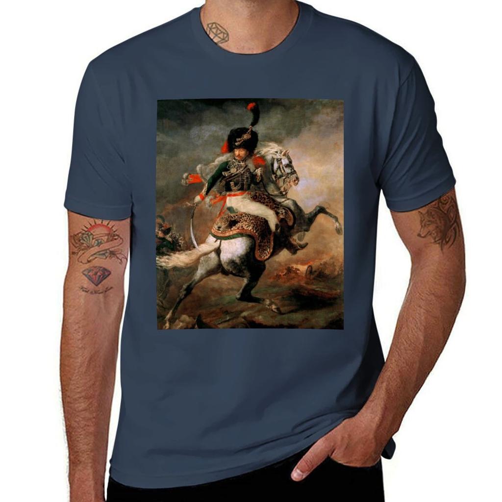 ThOdore GRicault Officer Of The Chasseurs Charging On Horseback TShirt Breathable Sportswear For Unisex TShirt