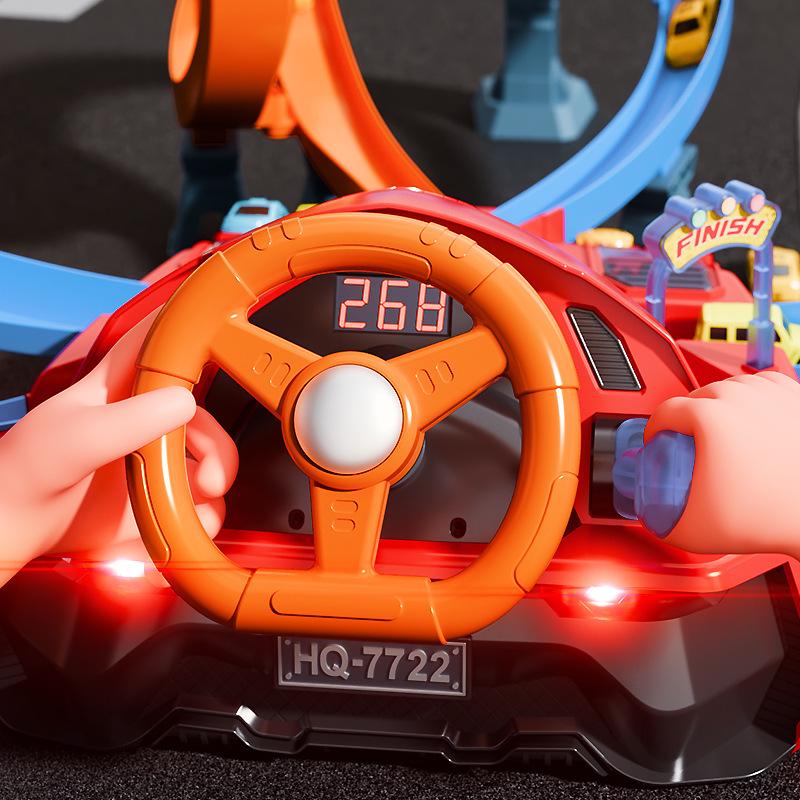 Stunt Track Electric Toy Car with Lights & Music