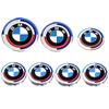 7pcs Front Hood Emblem New Type Logo 82mm+Rear Badge 82mm+Wheel Hub Cap 68mm+Steering Wheel Sticker 45mm for All for BMW