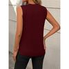 Summer New Style Solid Color Round Neck Sleeveless Loose T-shirt Vest Shirt