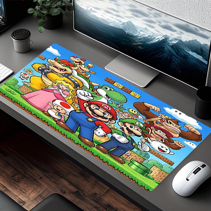Super Mario Print Mouse Pad, for Keyboard Pad Laptop PC Mat for Office Home Use, Desk Decor, Perfect Birthday Gift for Gamers