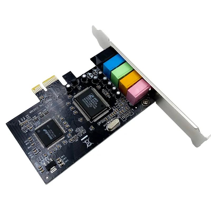 PCI-E 5.1 Sound Card Computer PCIE 5.1 Channel 3D Audio 6 Channels 3D Games Music Digital Sound Card PCI Express 5.1 CH 24Bit