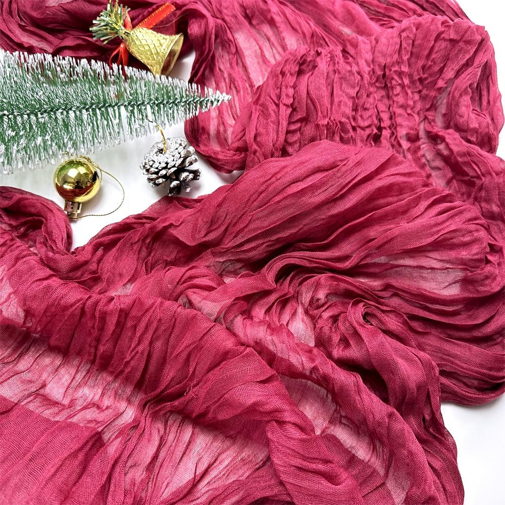 5 Stück Käsetuch Tischläufer, Rustikaler Läufer Gaze Boho Hochzeitsdeko Romantischer Tischläufer für Hochzeits- Geburtstagsfeier Dekoration