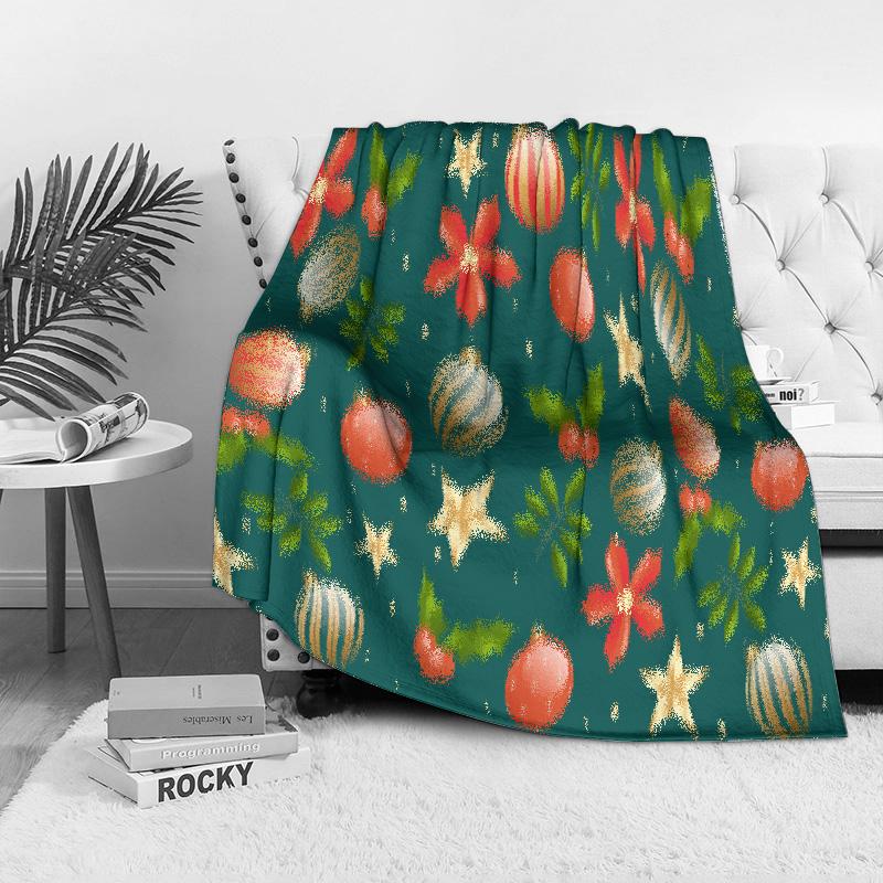 Tuniu Soft Plush Throw Blanket Decorative Sofa Bed Room Cushion Cover Floral Pattern Warm Cozy Throw Blanket