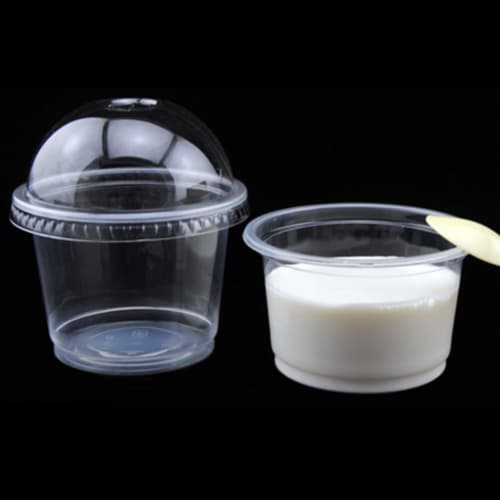 Healifty 25-Piece Disposable Pudding Cups, Plastic Salad Cups, Dessert Bowls with Lids, Clear Ice Cream Holders, Small Drink Containers for Parfaits,