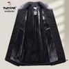 Woodpecker Dad Winter Coat: Fleece-Lined, Thick Cotton Jacket for Middle-aged & Elderly Men