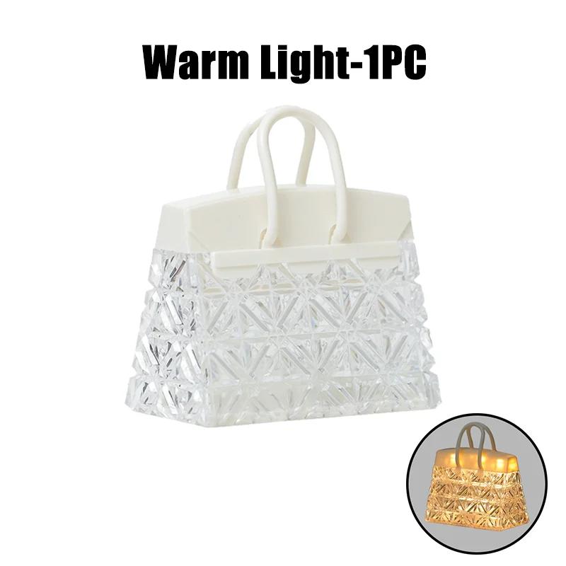 

Креативная светодиодная ночная лампа для сумочки Мини Нежная хрустальная ромбовидная сумочка Настольная ночная лампа для кофейни Домашний декор для спальни