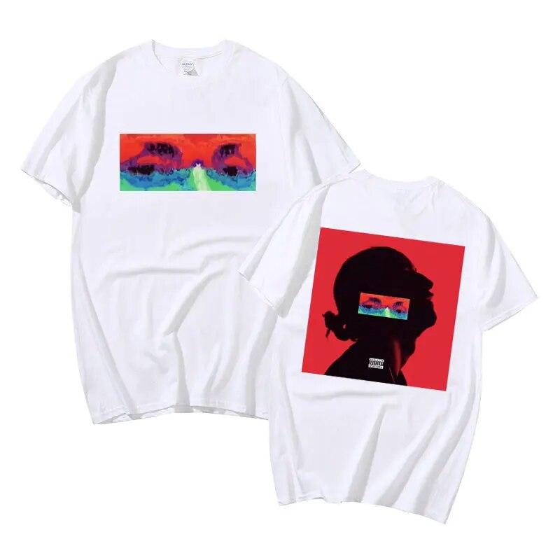 Lomepal Concert Jeannine Rapper Hip Hop Music Album Double Sided Print Tshirt Summer Unisex Women Fashion Oversized Black T-shirt