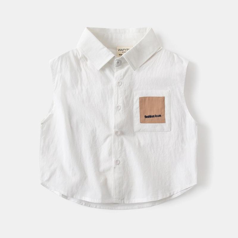Baby Boy Sleeveless Shirt Summer Thin Korean Style Cool Vest for Toddler Kids Boys Casual Tops T Shirt