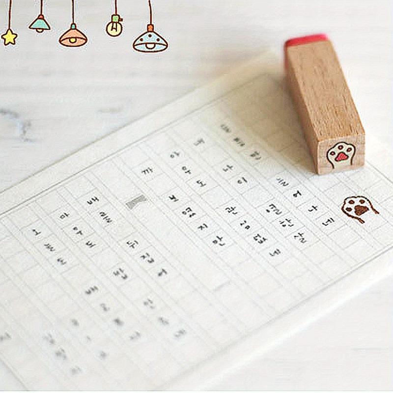 40Pcs/Set Cute Cartoon Stamp DIY Wooden Rubber Stamps Set for DIY Scrapbooking Diary Craft Invitation Card Making Art Crafts