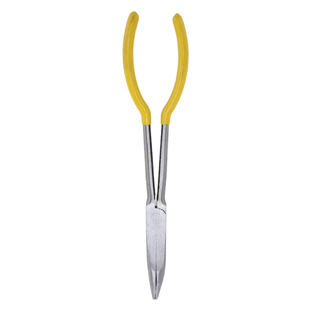 High Carbon Steel Bent Needle Nose Pliers 25 Degree Long Nose Pliers  Narrow Space Gripping