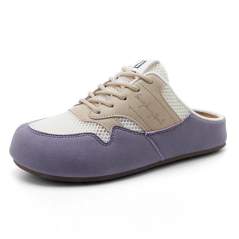 Fashion Women Slippers Summer New Versatile Casual Half Slippers Breathable Comfortable Outside Women Sandals Fashion Beach Shoes Women
