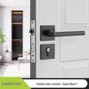 Universal Magnetic Black Bedroom Door Handle Lock - Silent, Solid Wood Design