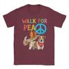 Walk for Peace Monks Aloka Dog Buddhism World Peace TShirt for Unisex Women Cotton T Shirts Short Sleeve Tees Party Clothes