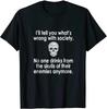 Skull Society Enemy Drinkers Funny T-shirt