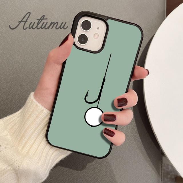 Fish Hook Fishing Phone Case for iPhone 17 Air 15 16 16e 11 12 13 14 Pro Max Plus Cover coque Fundas Shell