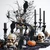 Halloween Crow Tree Topper Spooky Treetop Ornament Realistic Feathered Crow Decoration for Party Supplies Halloween Tree Decor