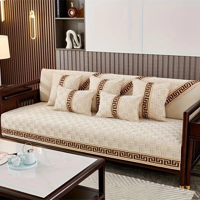 Four Season Universal Sofa Cover Anti-slip Couch Covers Luxury Soft Chenille Sectional L Shape Sofa Towel for Living Room