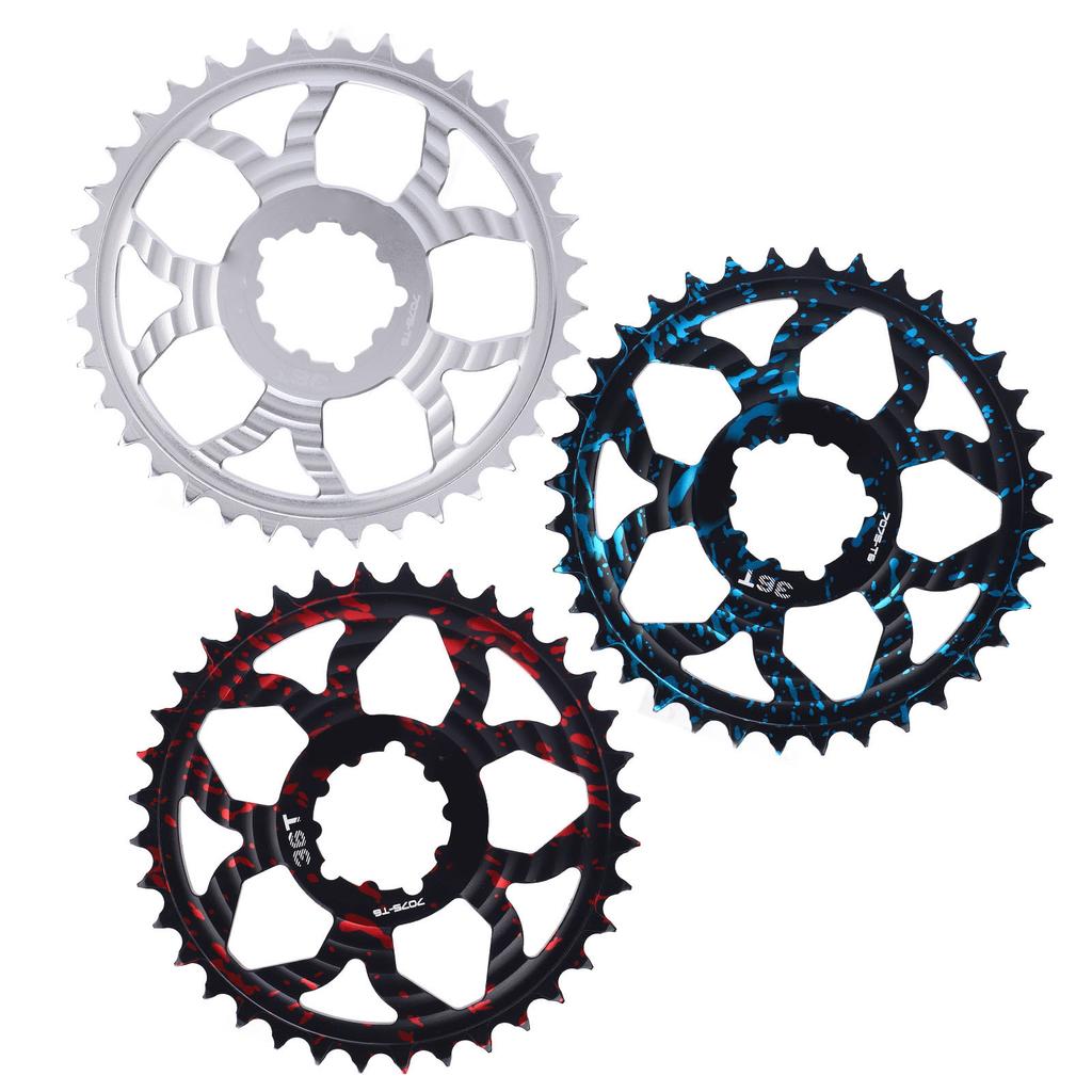 36T Bike Chainring 7075 Aluminum Alloy Lightweight Positive Negative Tooth Round Chainwheel for GXP