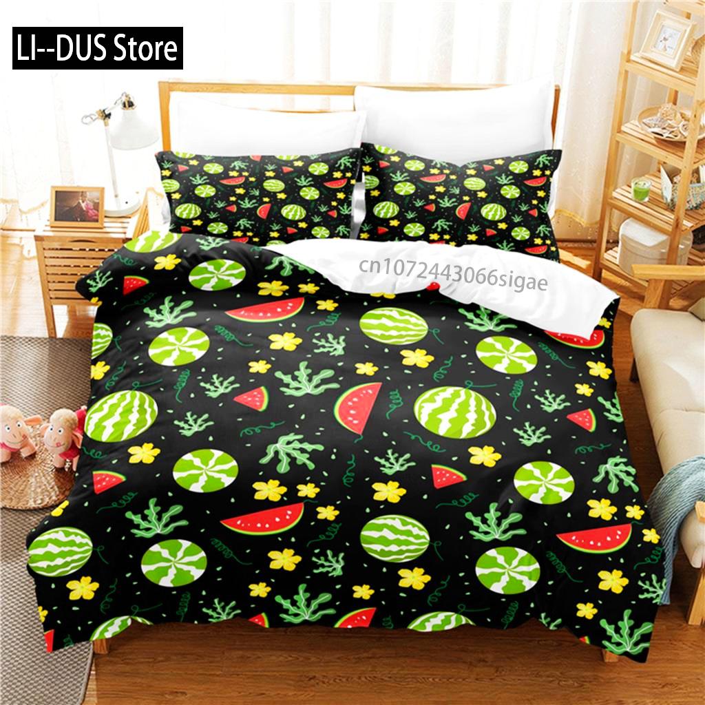 Watermelon Bedding Set Duvet Cover Set 3d Bedding Digital Printing Queen Size Bedding Set Fashion Design