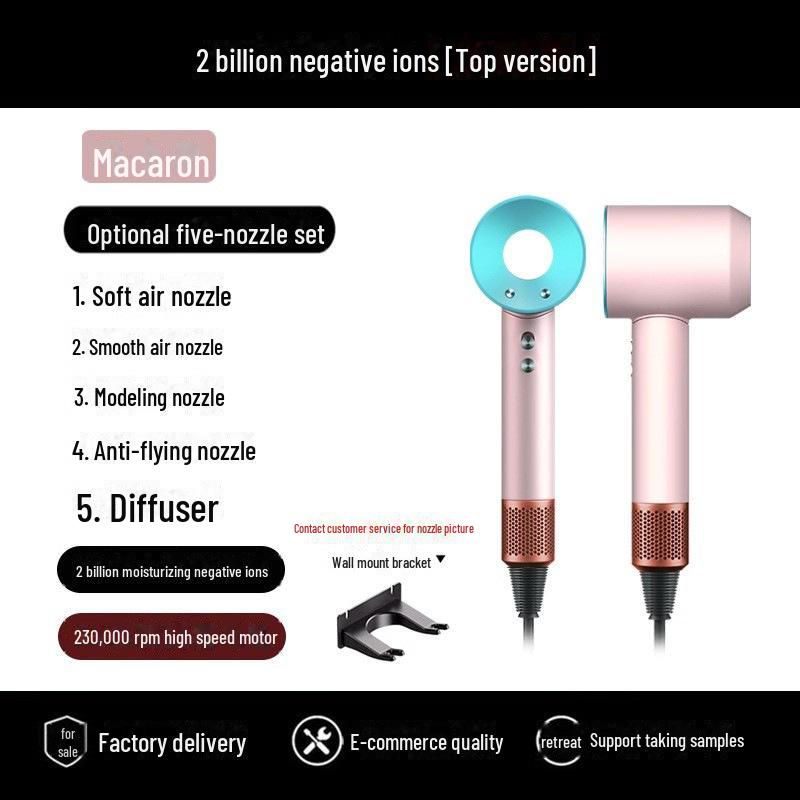 High-end High-speed Hair Dryer with Negative Ion Technology for Salon or Home Use.