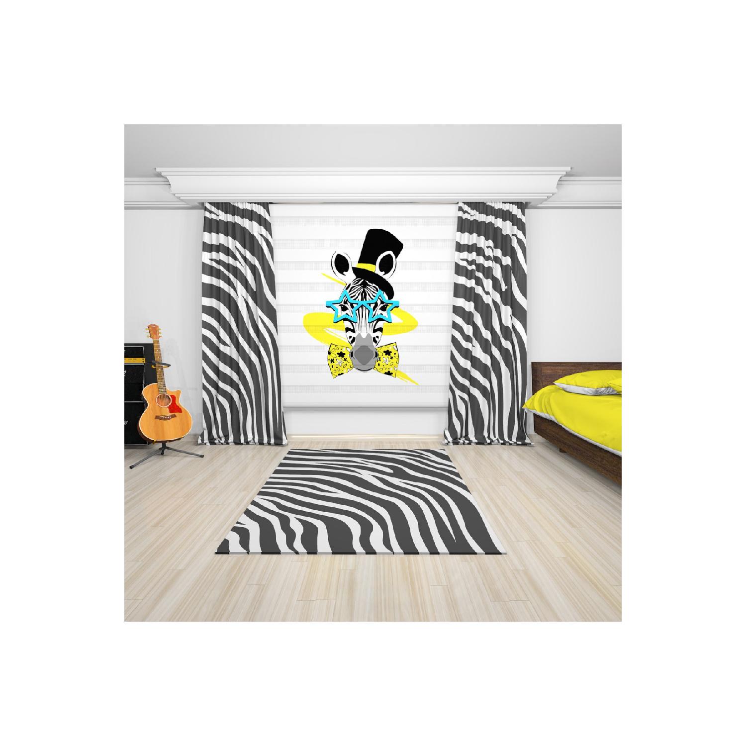 

Черный пол с белыми волнами Узорчатый принт Занавес фонда для молодой комнаты 100 x 250