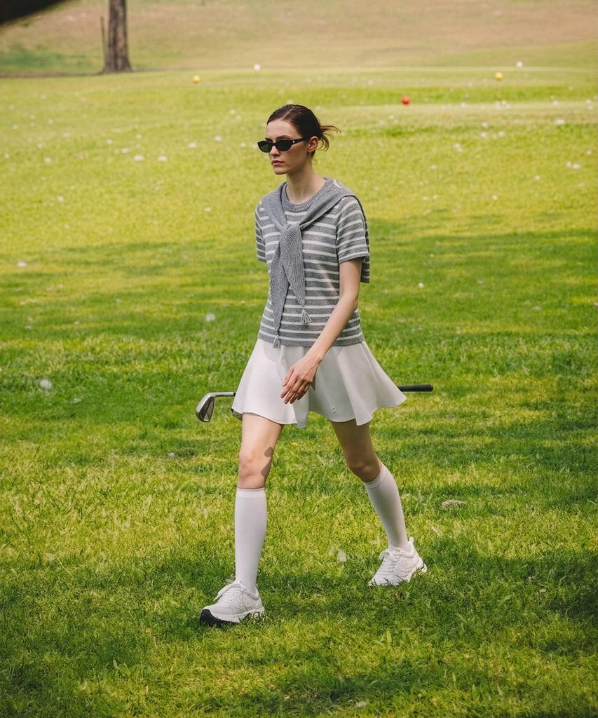 OBER GOLF Striped Tie Knit (Gray)