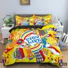 Kreslené Graffiti Ložní Soupravy Chlapci Dívky Velikost Twin Queen Přikrývka Povlak na Polštář Postel Děti Dospělí Móda Domácí Textil Přizpůsobitelné