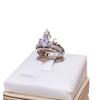 White Copper Hand Jewelry Ring Double Layer Crown Women's 2 Piece Combination Ring European and American Style Jewelry