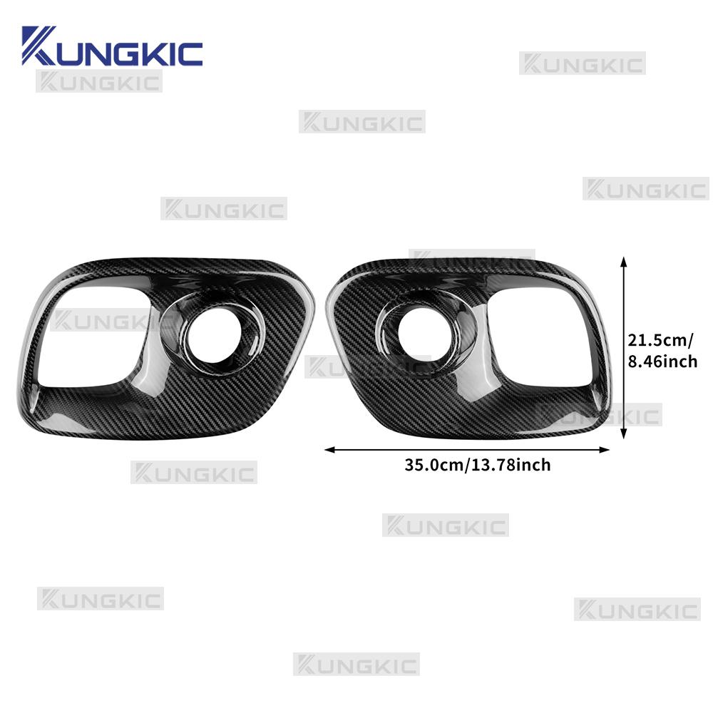 Real Hard Carbon Fiber Sticker For Abarth 595 695 2017 2018 2019 2020 2025 2025 2025 2025 LHD RHD Car Front Fog Lamp Cover 1Pair