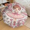 1PC Ballerina Flowers Umbrella-8-Rib Reinforced, Automatic Open, Lightweight & Durable, Fashion Accessory for Outdoor, H0376