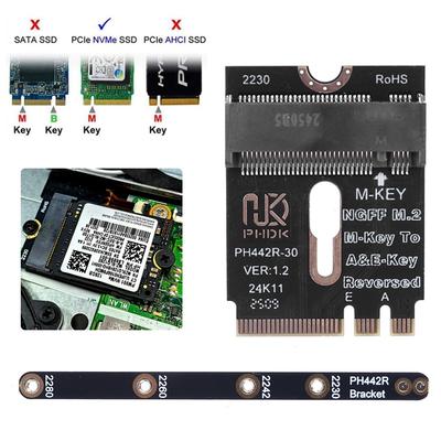 Adaptador M.2 A E para SSD NVME Chave A/E para Chave M Placa Riser PCIE 4.0 Interface WIFI M2 para Placa-mã de Laptop SSD 2280