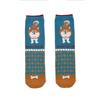 Kusuguru Japan Shibajiri-kun Jacquard Socks, Sax Blue, 258223-01, 22.5–24.5 Cm