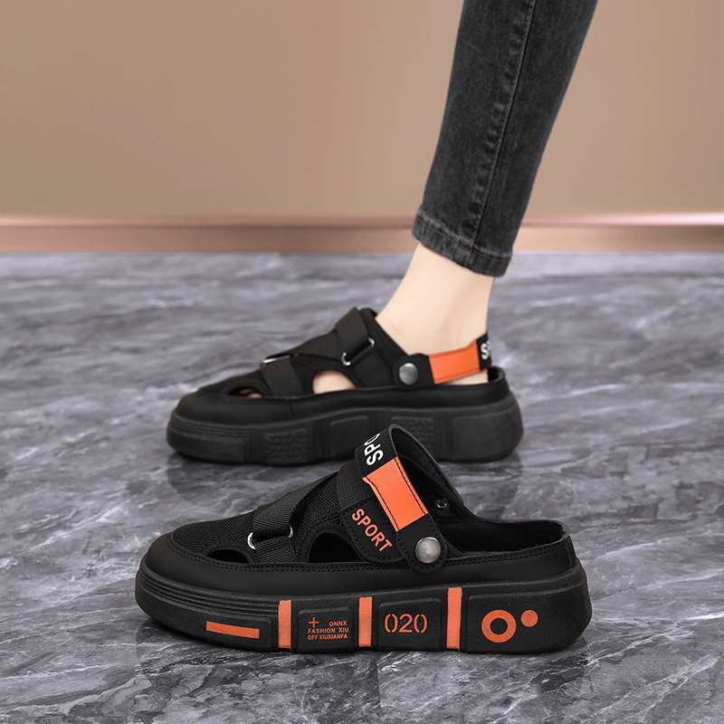 Plus Size Women's Shoes 41-43 Hollow Sports Sandals 42 Summer Breathable Mesh Feet Wide Fat Sports Forrest Gump Shoes Women