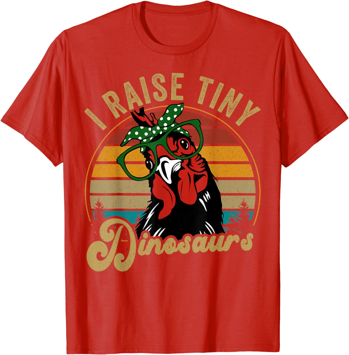 

ChickenShirt I Raise Tiny Dinosaurs Funny Mama Hen Farm Mom TShirt M