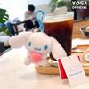 Genuine Peluche Hello Kitty Kuromi Melody Cinnamoroll Stuffed Toys Pendant Plush Toy Keyring Anime Keychain Birthday Gift
