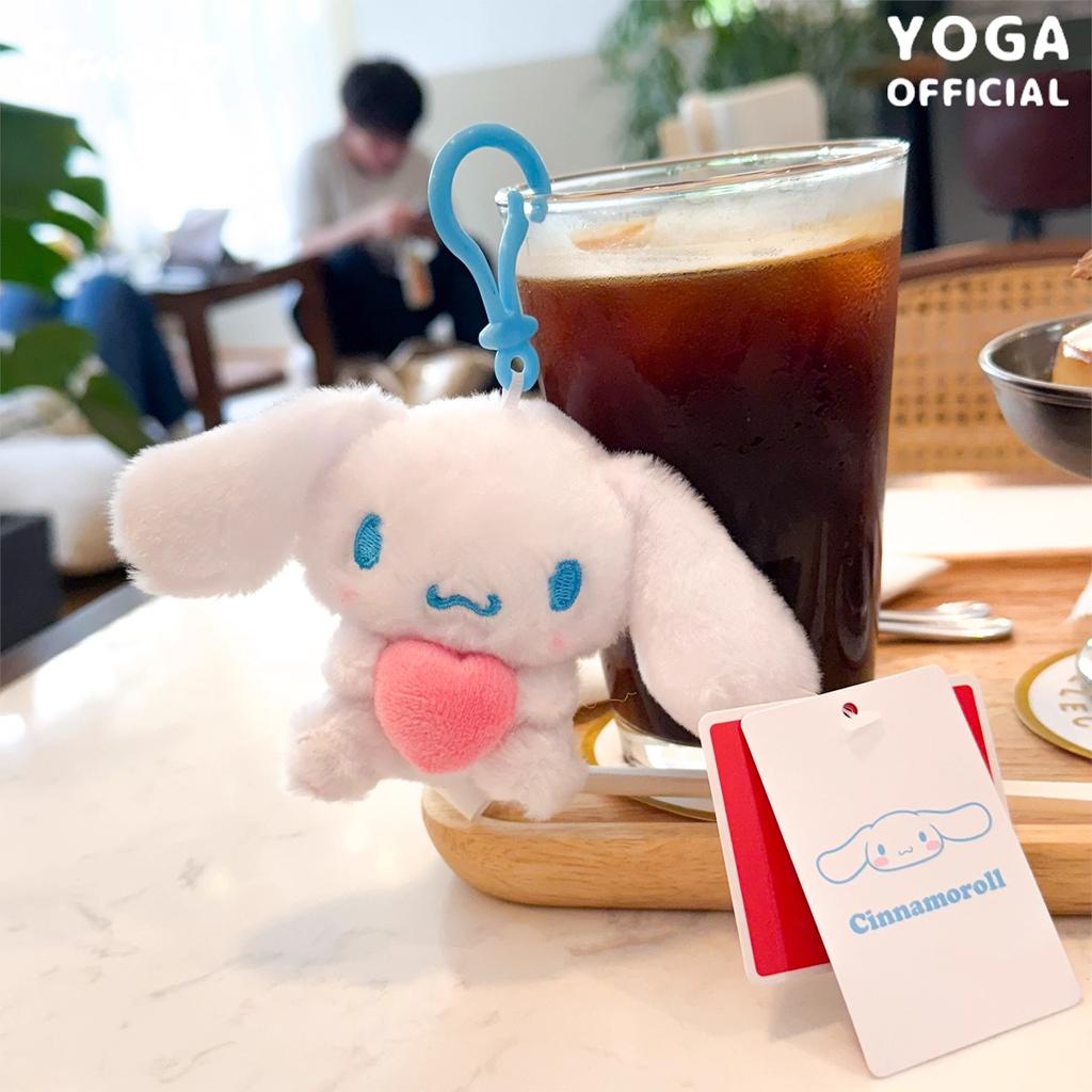 Genuine Peluche Hello Kitty Kuromi Melody Cinnamoroll Stuffed Toys Pendant Plush Toy Keyring Anime Keychain Birthday Gift