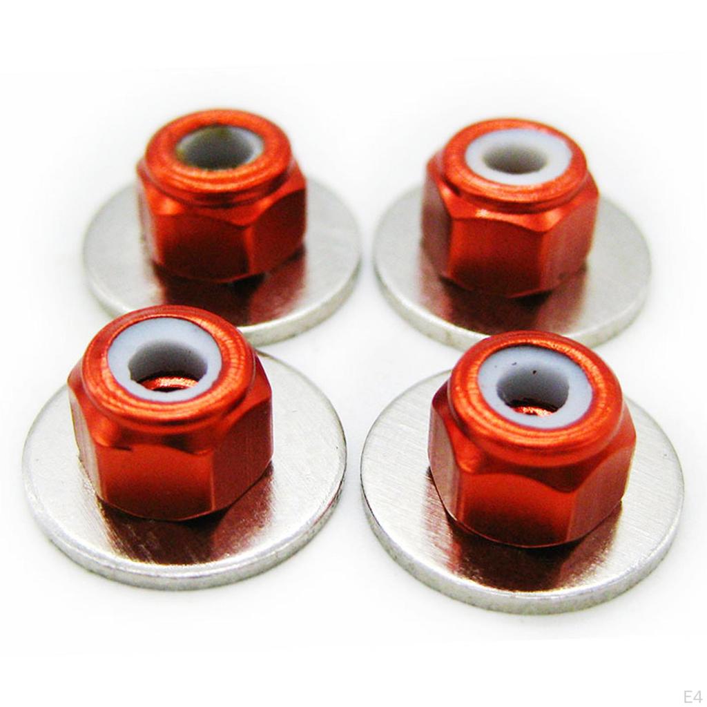 4 pcs 3mm Wheel Nut with 4pcs Gasket, /14 144001 RC Car