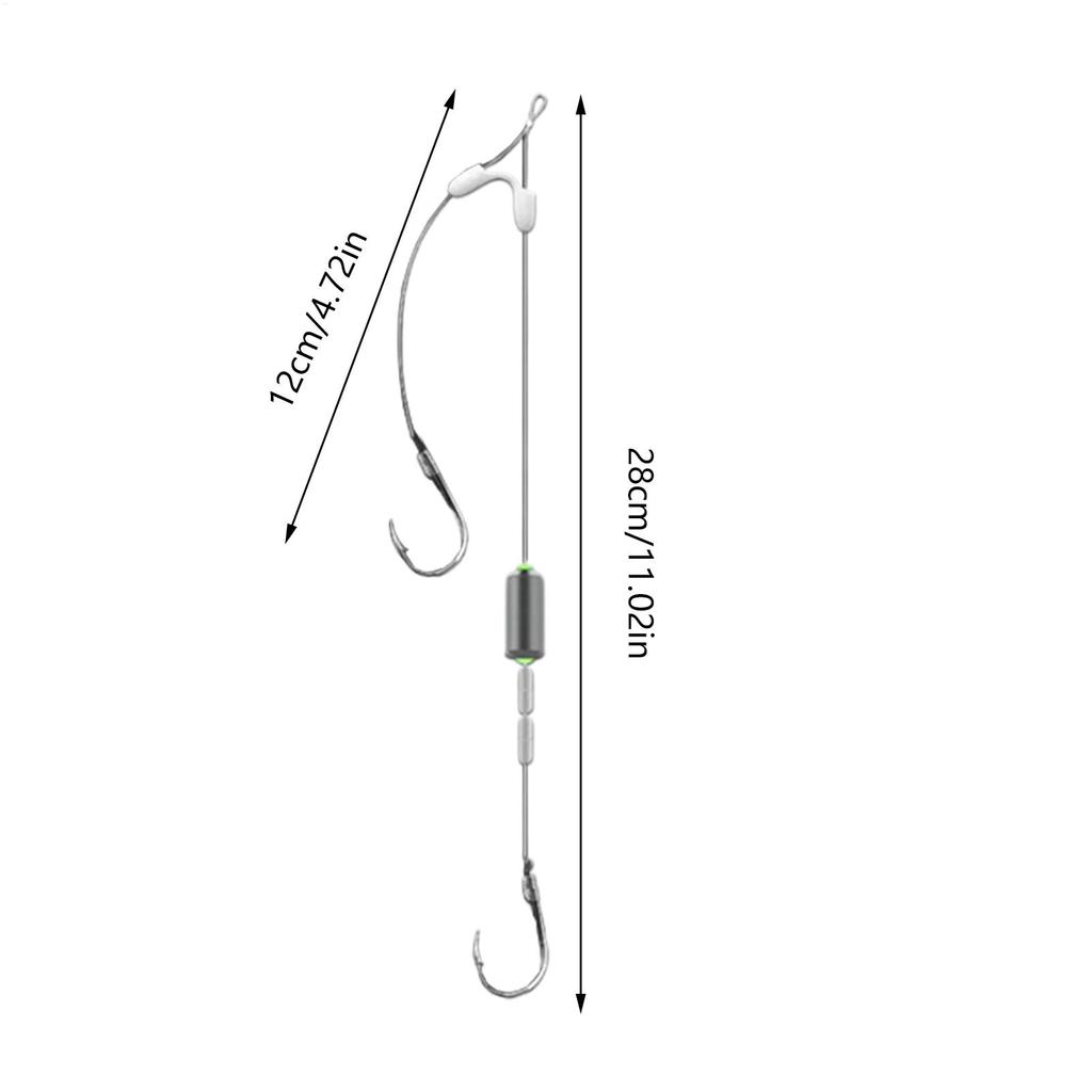 Double Fishing Hooks Double Fishing Assist Hooks Kit Wear-Resistant Equipment Accessories for Surf Enthusiast Catfishing