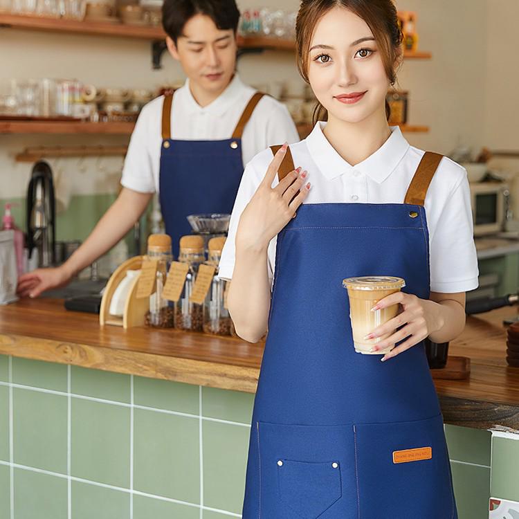 Durable, Waterproof Apron for Coffee, Milk Tea, Nail Salon & Cake Shops