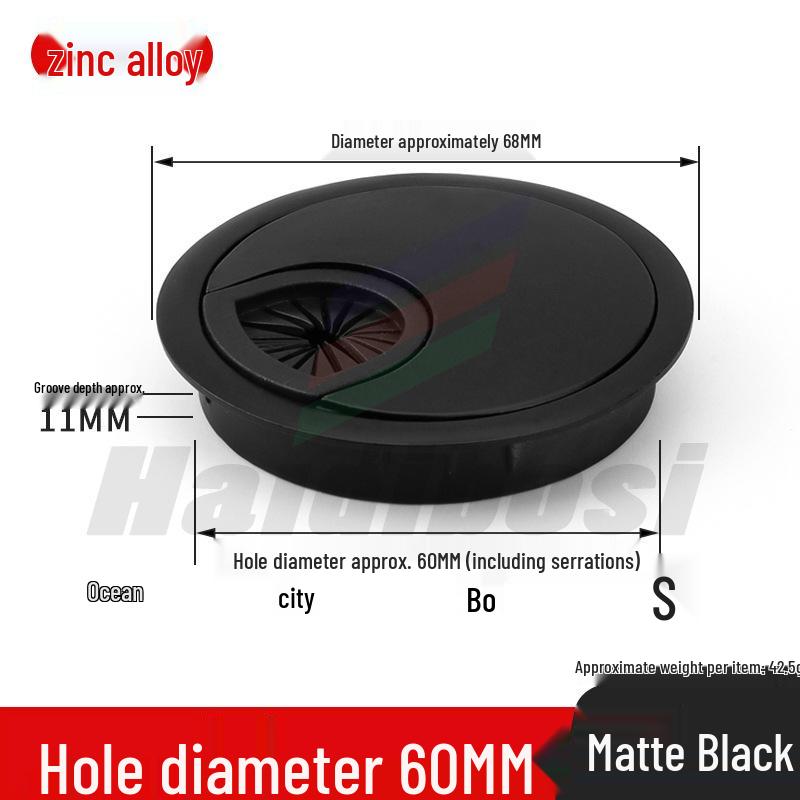 Desktop Cable Management Grommet Cover – Round Hole Sealing & Decoration