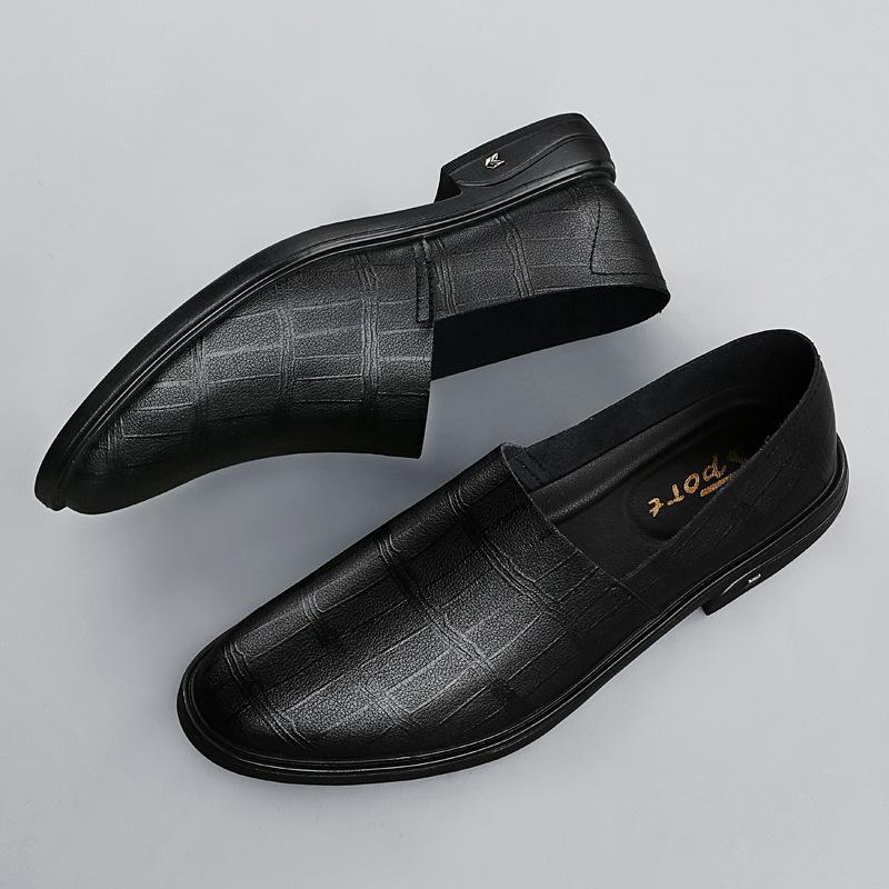 Wind men's small leather shoes summer low-top casual men's shoes trend large size one-pedal lazy shoes