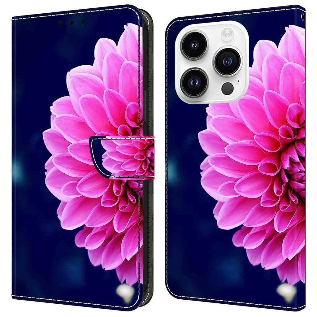 For iPhone 16 Pro Max Case 3D Pattern PU Leather Wallet Phone Cover with Stand