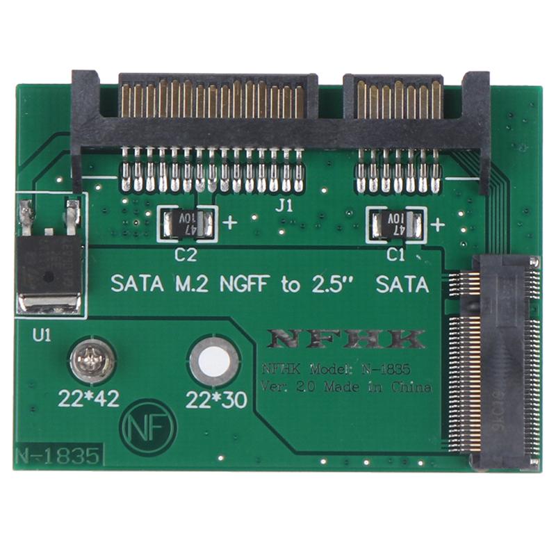 M.2 Ngff Ssd Solid State Hard Disk To Half High 2.5 Inch Sata3 Adapter Card