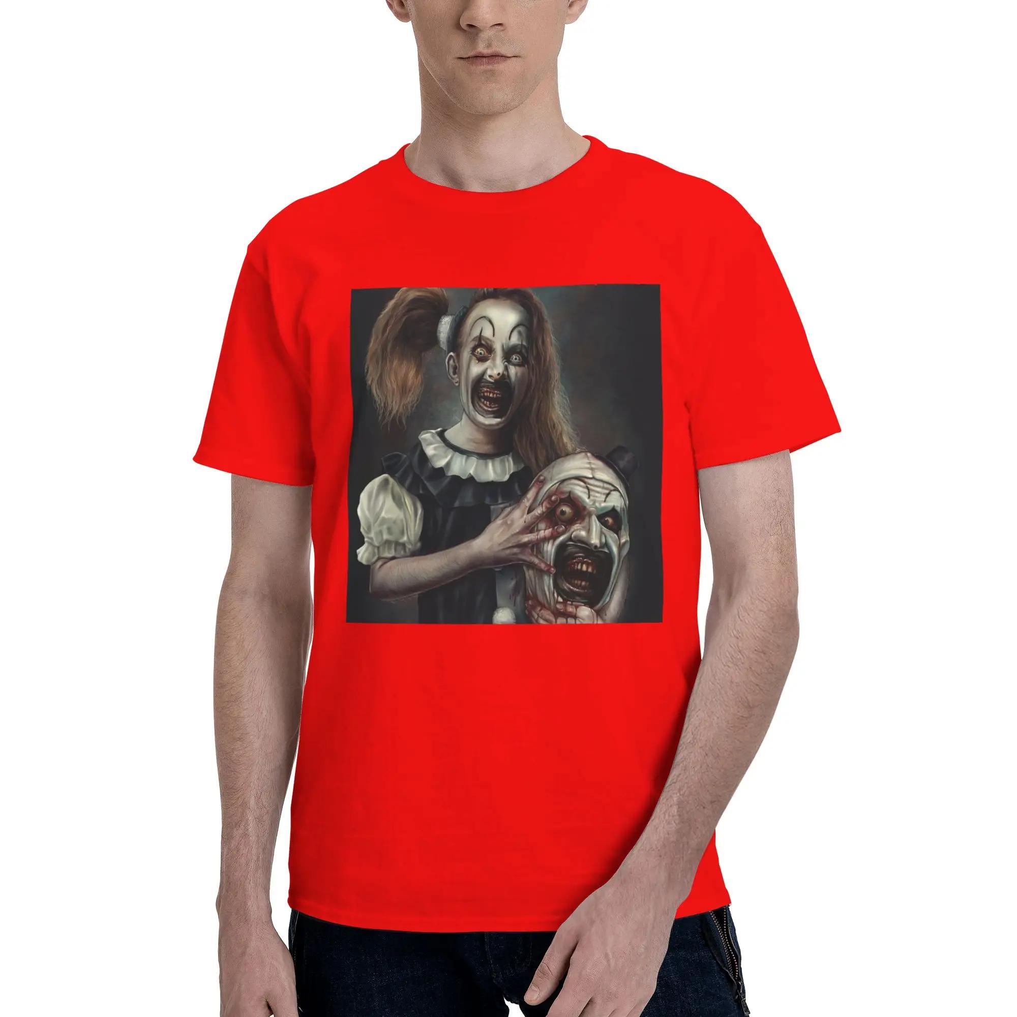 Terrifier 2 The Little Pale Girl Men TShirt Plus Size T Shirts Mens Round Neck Cotton Tees Short Summer Male S