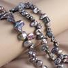 1String, Black Natural Freshwater Pearls, Baroque Irregular Pearl Beads, 6-9mm, for DIY Jewelry Making, Unique Birthday Party Wedding Crafts, 36cm