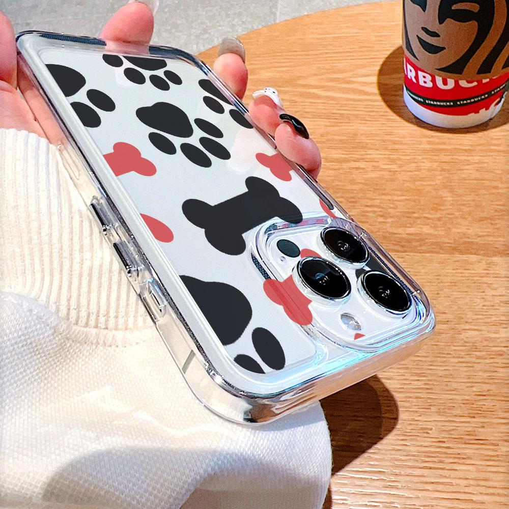 Paw Print Bone Pattern Phone Case for Xiaomi Redmi Note 15 14 13 12 11 10 9 8 7 Pro Plus Soft Shockproof Protective Cover